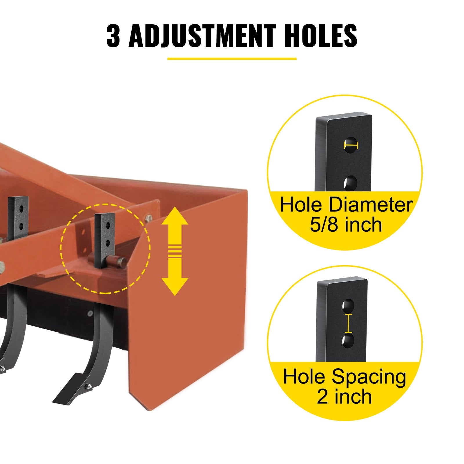 5pcs Box Blade Shank, 16 Scarifier Shank, 3 Holes Box Scraper Shank,