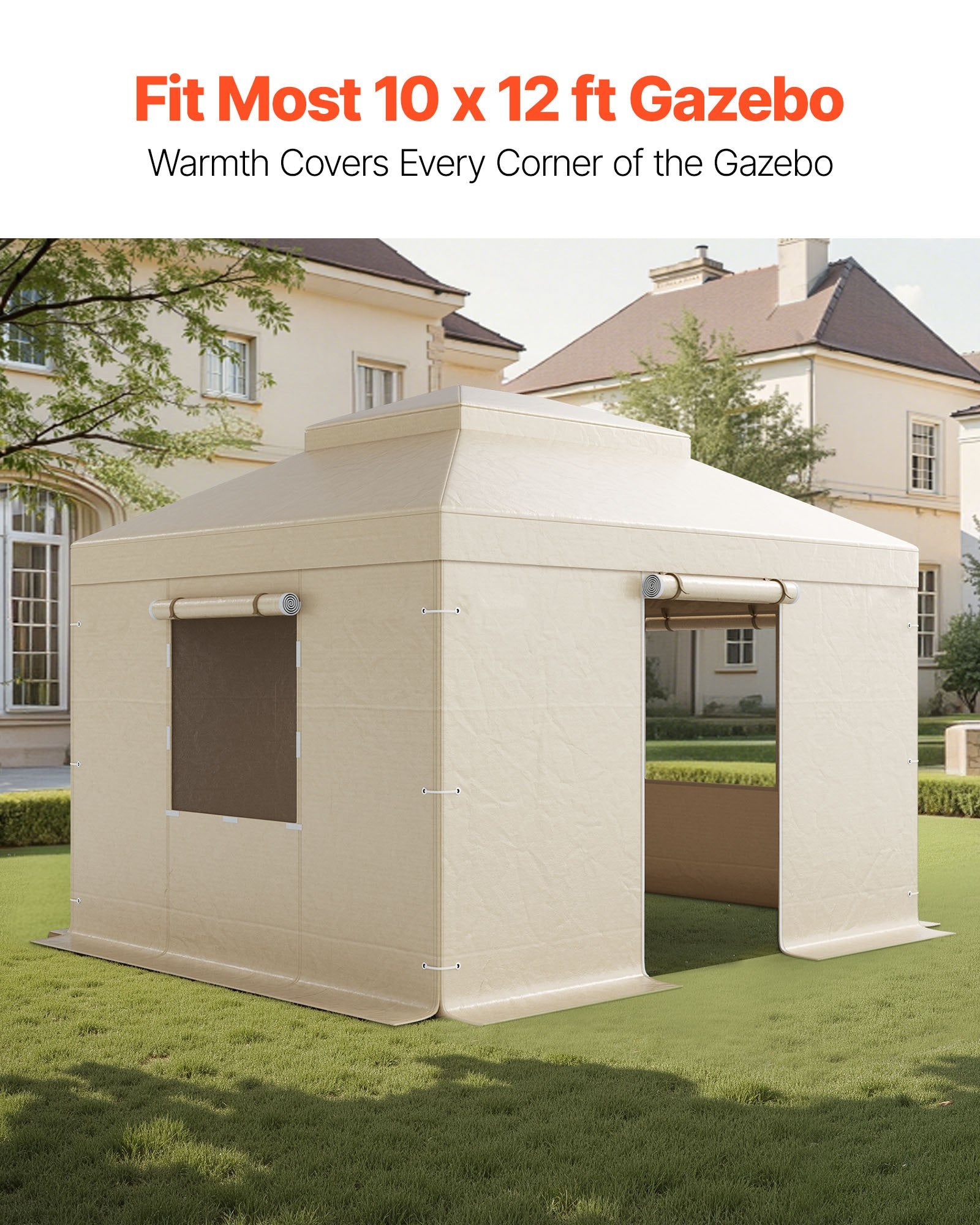 Winter Gazebo Cover Fits 3.05 x 3.65 m Hardtop Gazebos, All-Weather