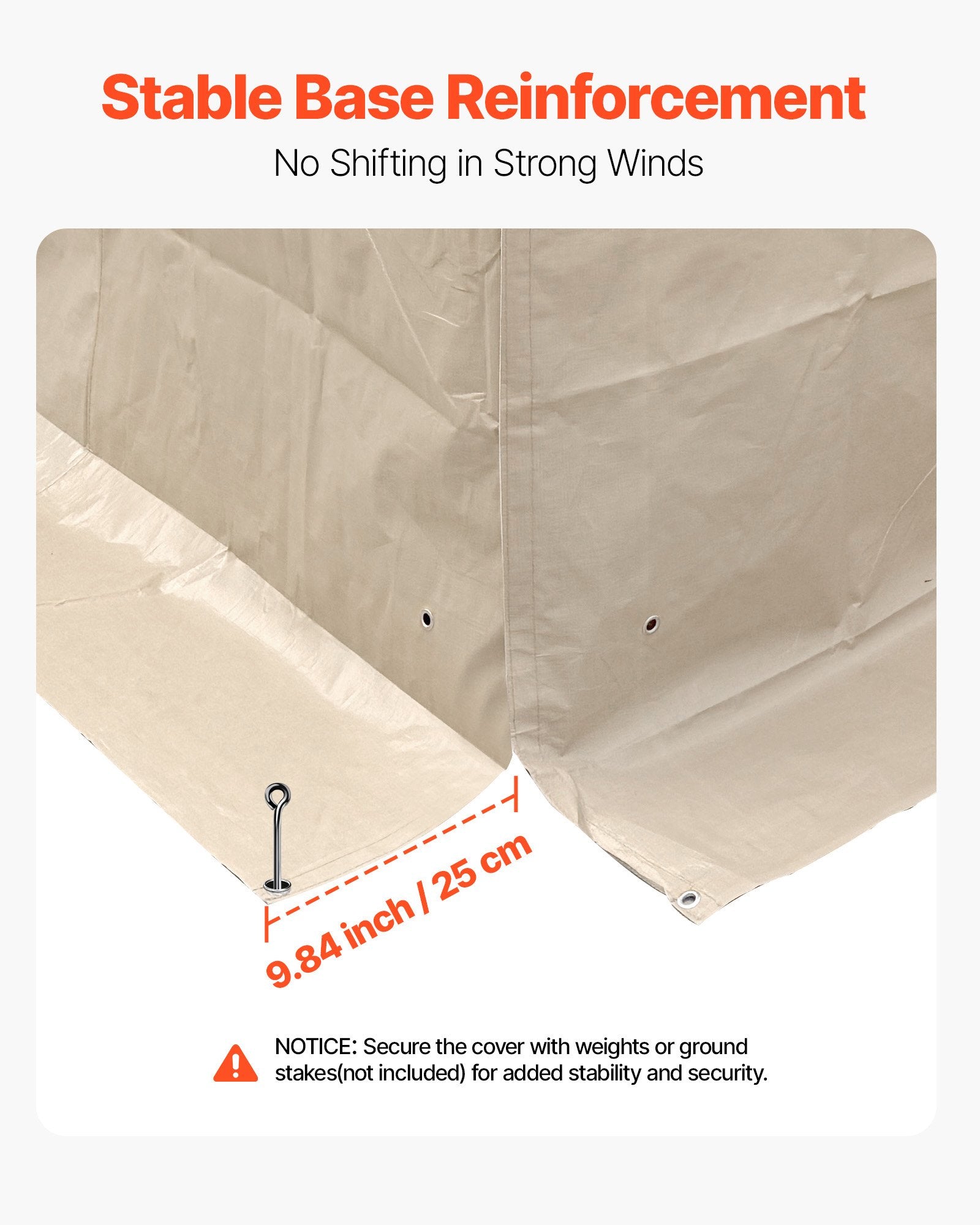 Winter Gazebo Cover Fits 3.05 x 3.65 m Hardtop Gazebos, All-Weather
