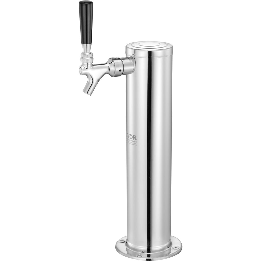 Kegerator Tower Kit, Single Tap Beer Conversion Kit, Stainless Steel