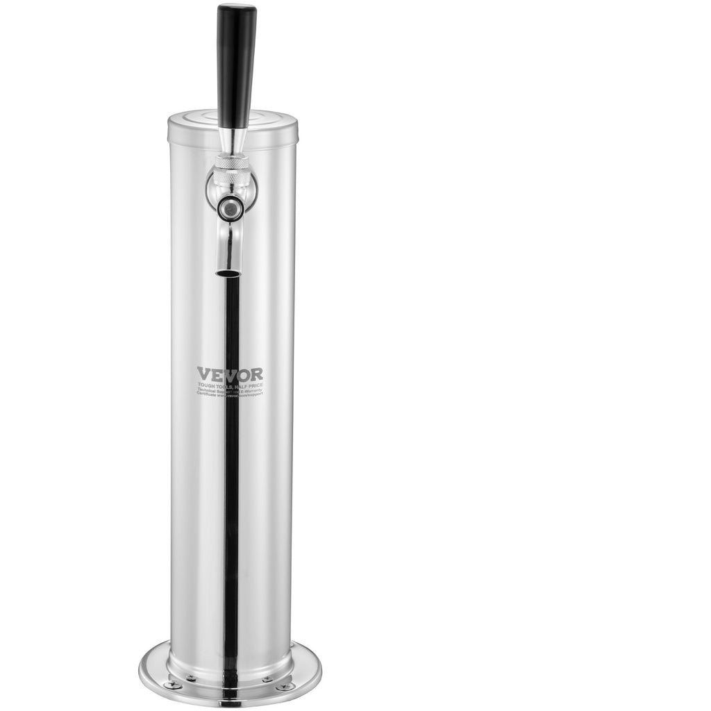 Kegerator Tower Kit, Single Tap Beer Conversion Kit, Stainless Steel