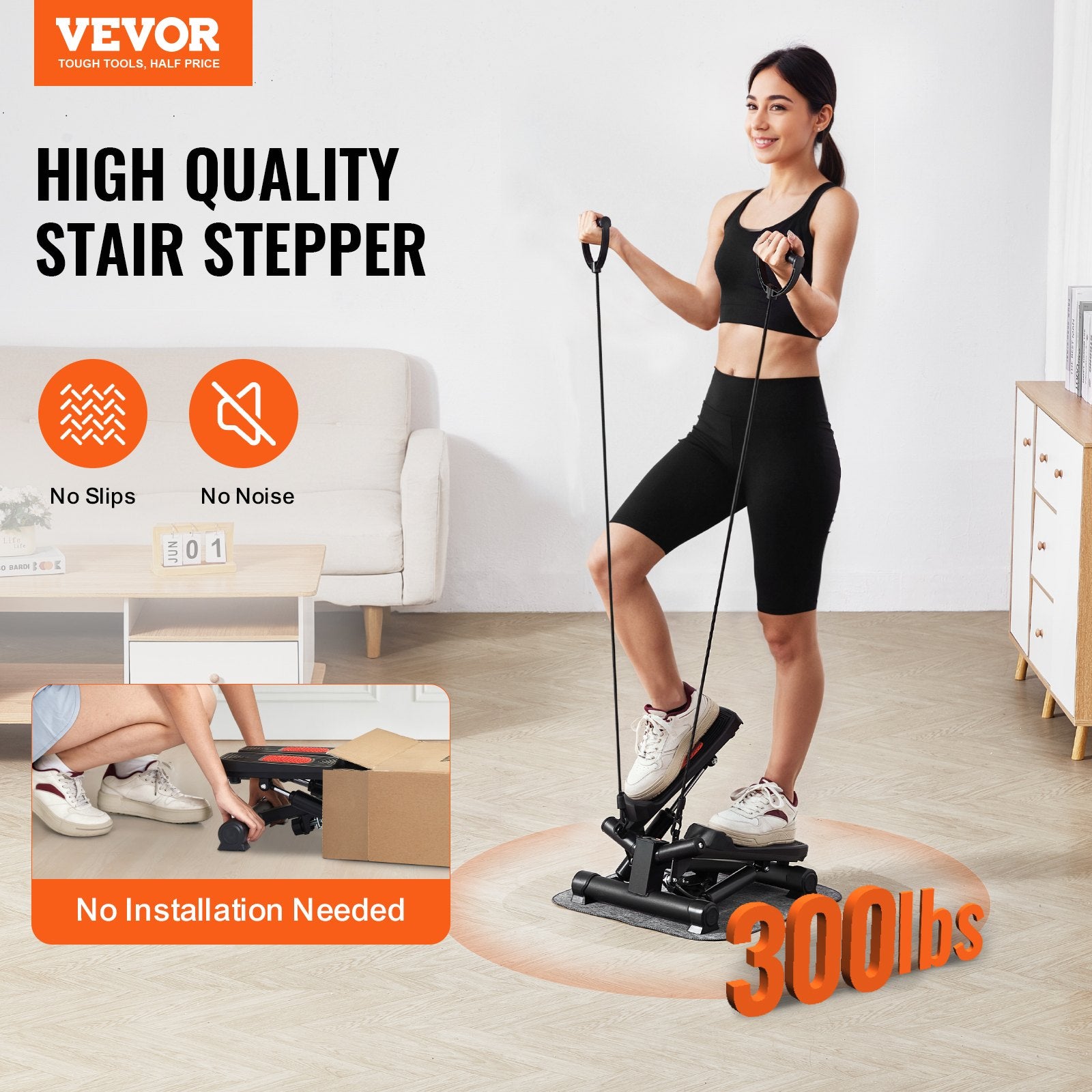Stair Stepper, Mini Stepper for Exercise at Home, Hydraulic Fitness