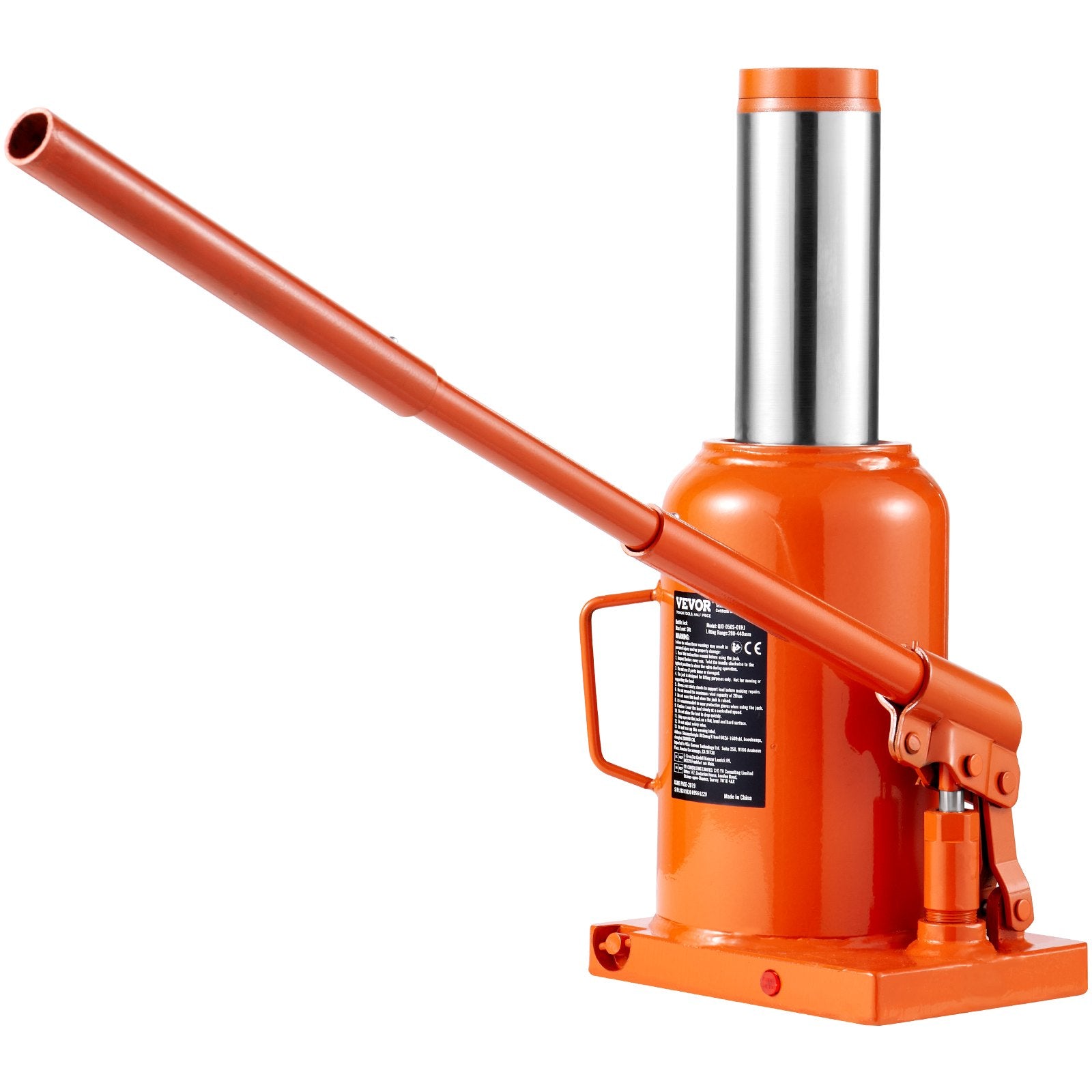 Hydraulic Bottle Jack, 30 Ton/66138 lbs Welded Bottle Jack with