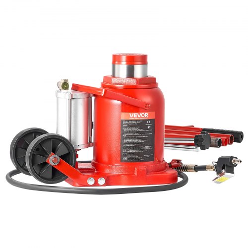 Air Hydraulic Bottle Jack, 50 Ton (110231.5 lbs) Capacity, 265-410 mm
