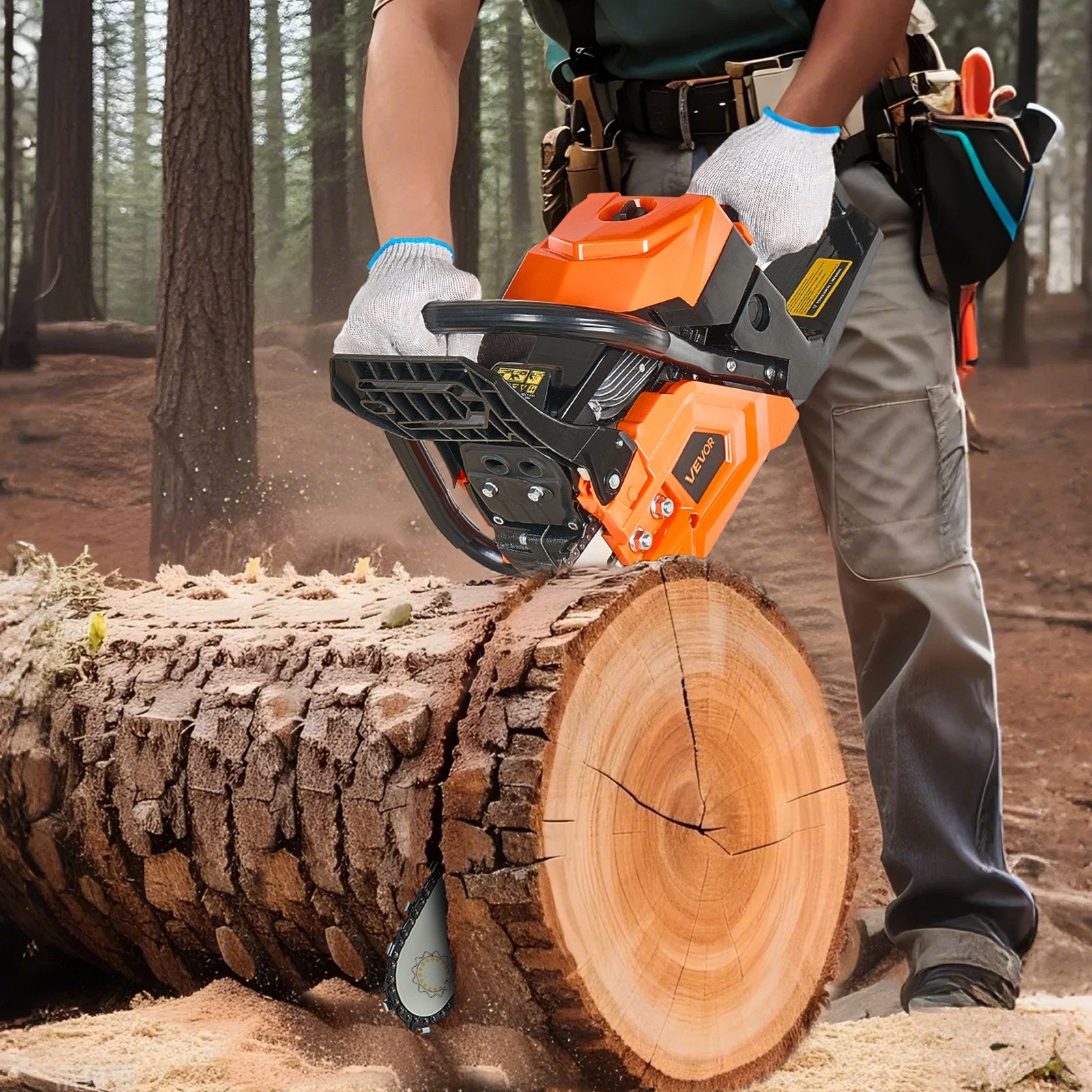 52 cc Gas Chainsaw, 18 inch Gas Powered Chainsaw, 2.4 HP Power Chain