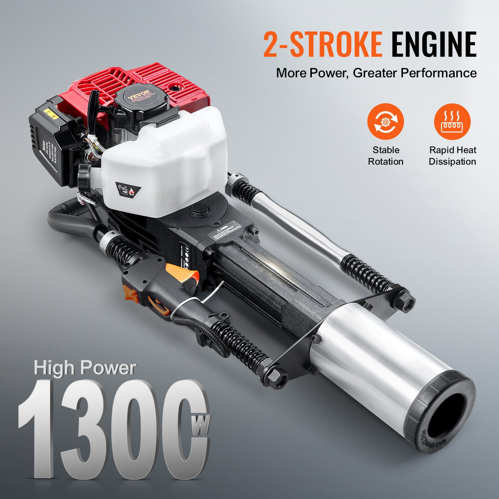 52cc Gas-Powered T Post Driver, 2-Stroke Engine Gasoline Fence Piling