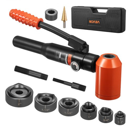 Knockout Punch Set, 98.07 kN Hydraulic Knockout Set, 12.7 to 50.8mm KO