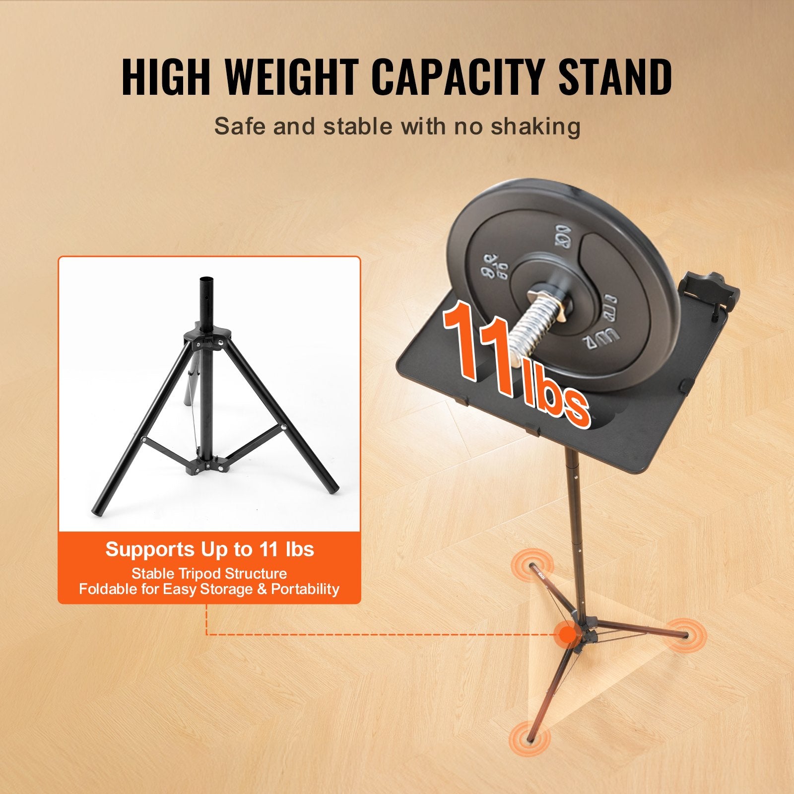 Projector Stand, Laptop Stand Tripod Adjustable Height from 26.97 to