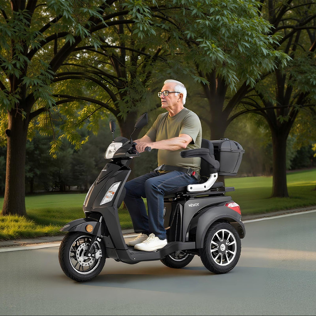 Heavy Duty 3-Wheel Mobility Scooters for Seniors & Adults, 500lbs