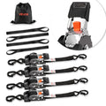 Retractable Ratchet Straps, 25.4 mm x 3 m, Tie Down Straps with S