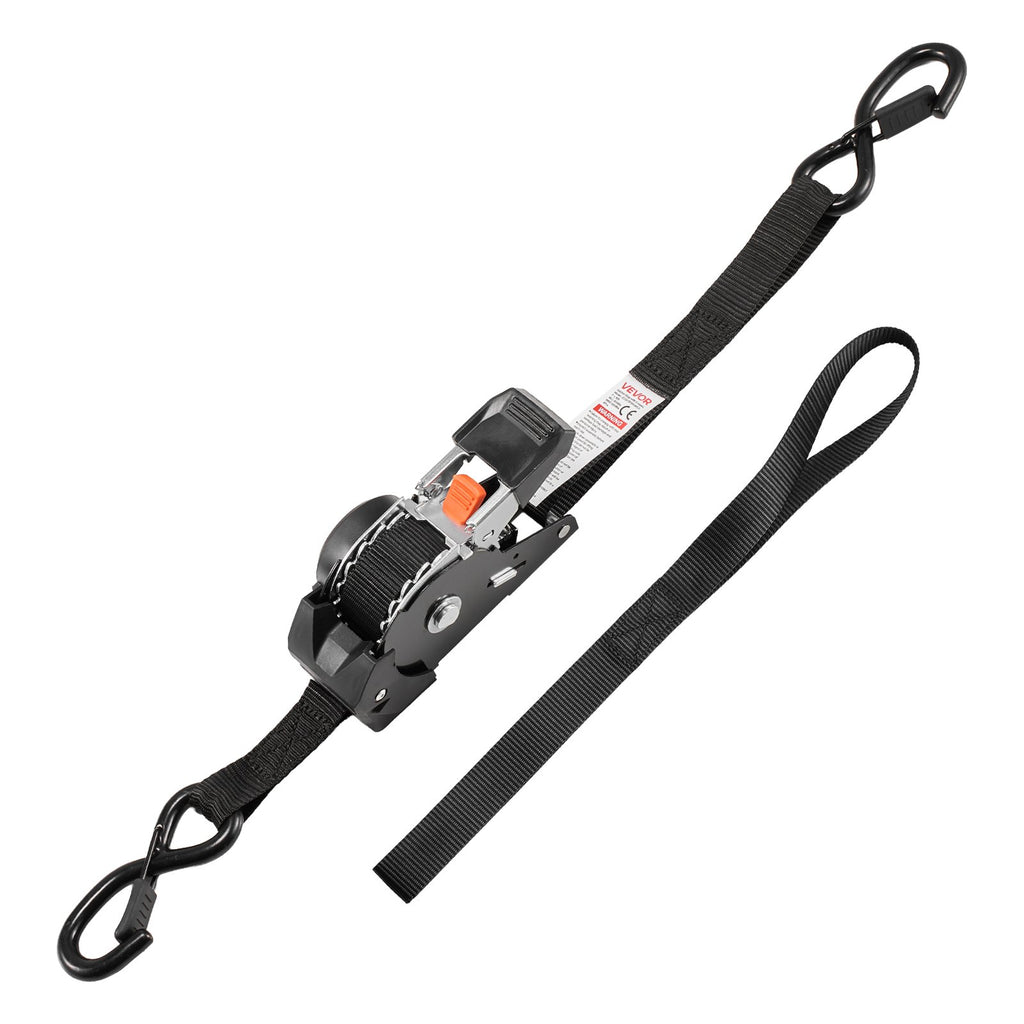 Retractable Ratchet Straps, 25.4 mm x 3 m, Tie Down Straps with S