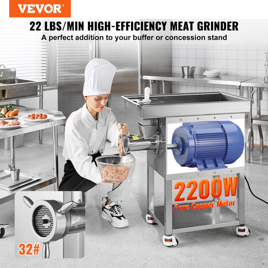 Meat Grinder, 22 Lbs/Min Capacity Electric Meat Grinders w/ Blade,