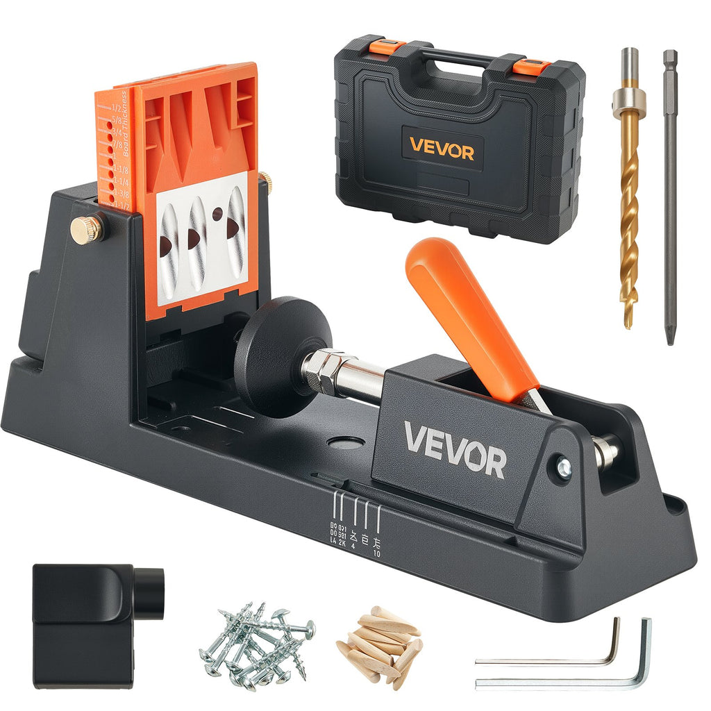 Pocket Hole Jig Kit, 12.7 to 38.1 mm Adjustable, Lightweight Jig