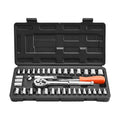 Socket Set, 39 Pieces, 9.5 & 6.4 mm Drive Socket and Ratchet Set, SAE