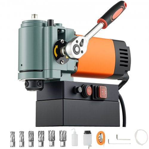 Low Profile Magnetic Drill Press, 1300 W, 35 mm Boring Diameter,