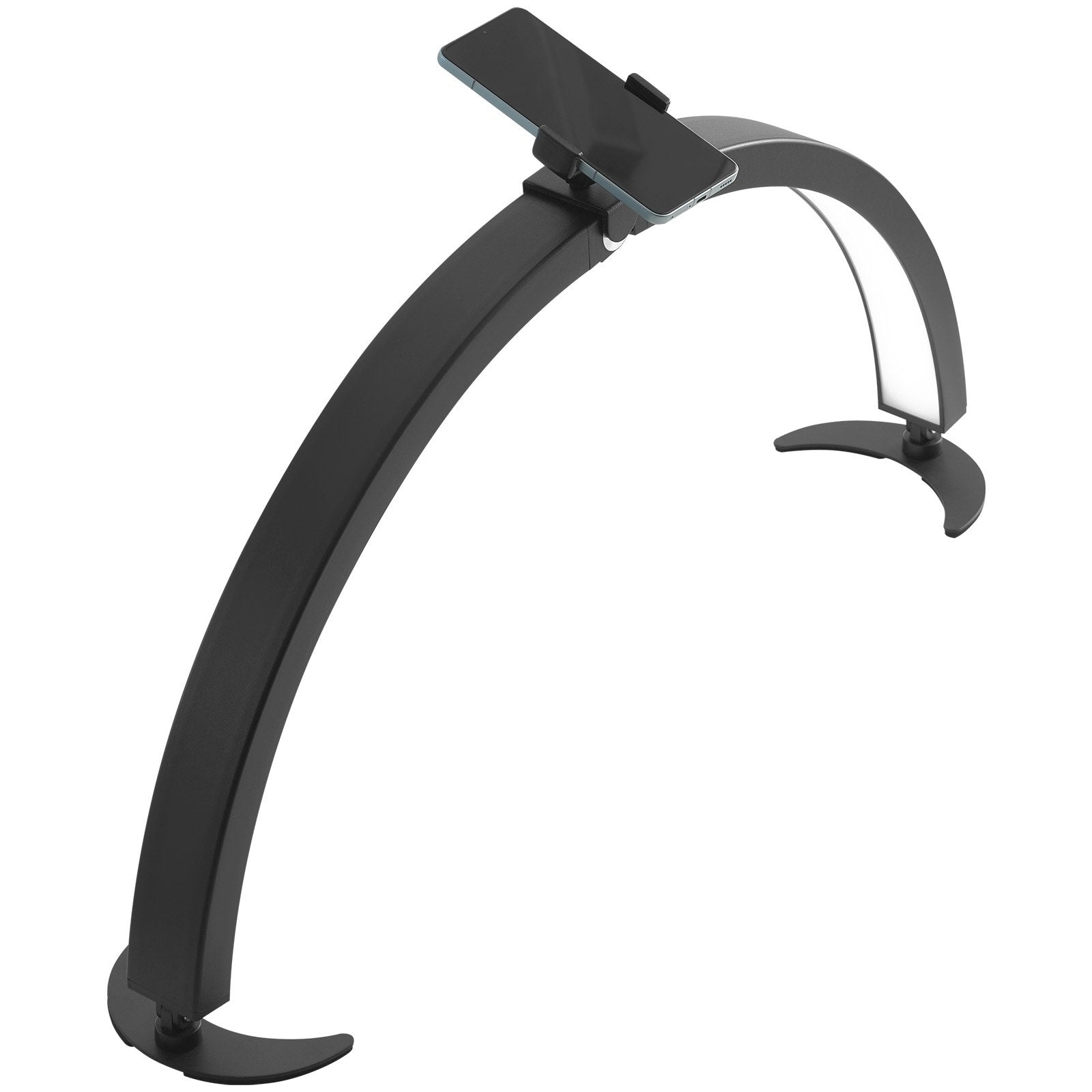 Nail Desk Light, 40 W Half Moon Desk Lamp with Phone Holder,