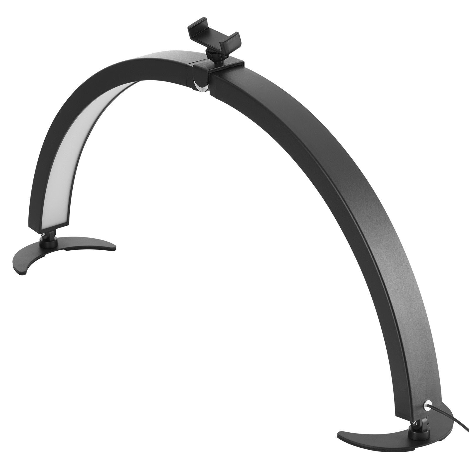 Nail Desk Light, 40 W Half Moon Desk Lamp with Phone Holder,