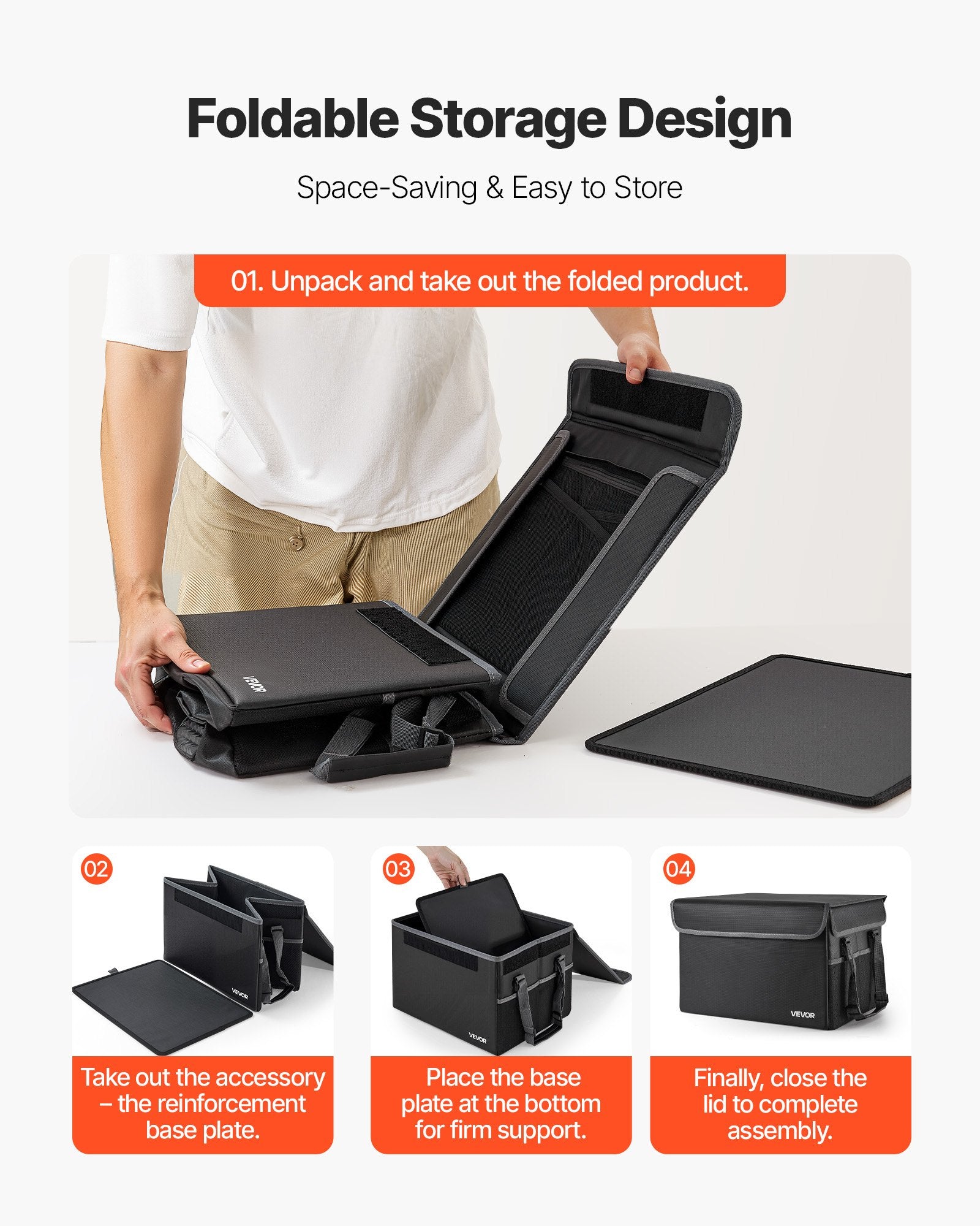 Fireproof Document Box, 1000 ℃ Heat Insulated Fireproof & Waterproof