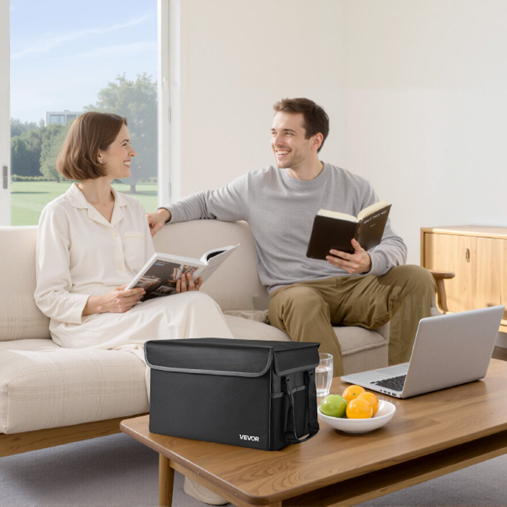 Fireproof Document Box, 1000 ℃ Heat Insulated Fireproof & Waterproof
