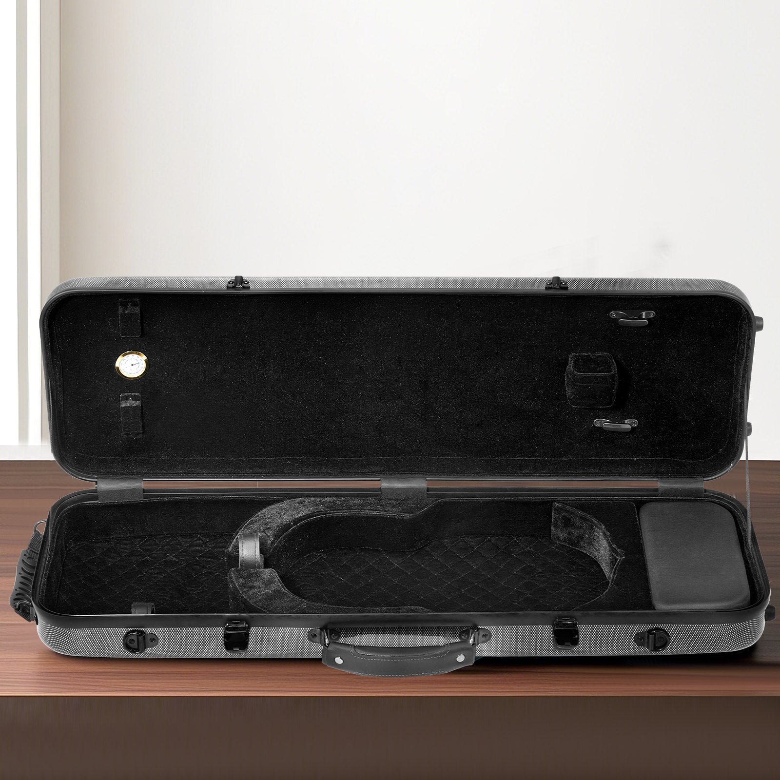 4/4 Full Size Violin Case, Built-in Hygrometer, Lightweight Portable