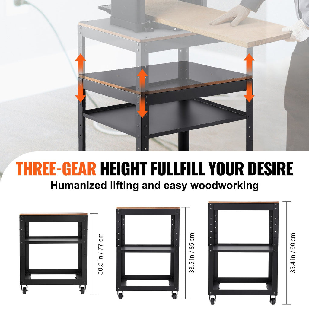 Planer Stand, 100 lbs/ 45 kg heavy loads, Three-Gear Height Adjustable