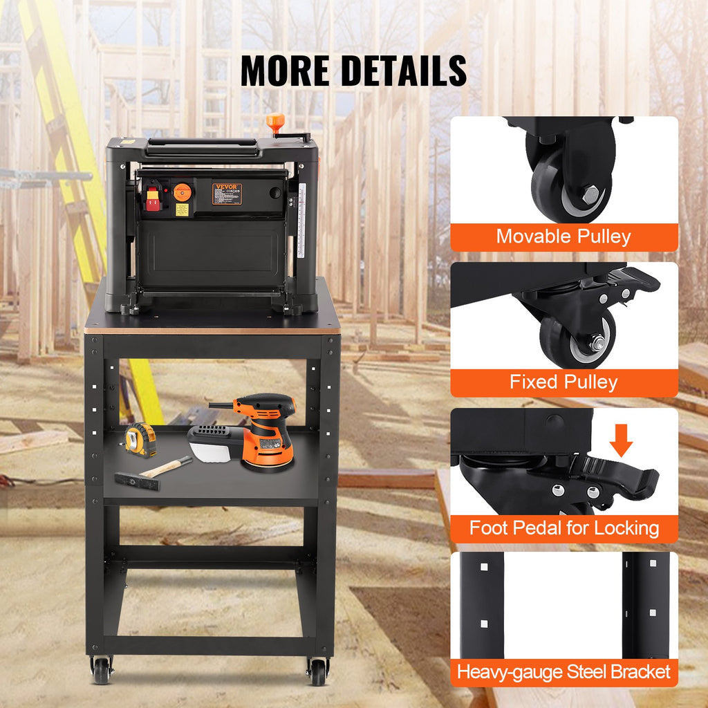 Planer Stand, 100 lbs/ 45 kg heavy loads, Three-Gear Height Adjustable