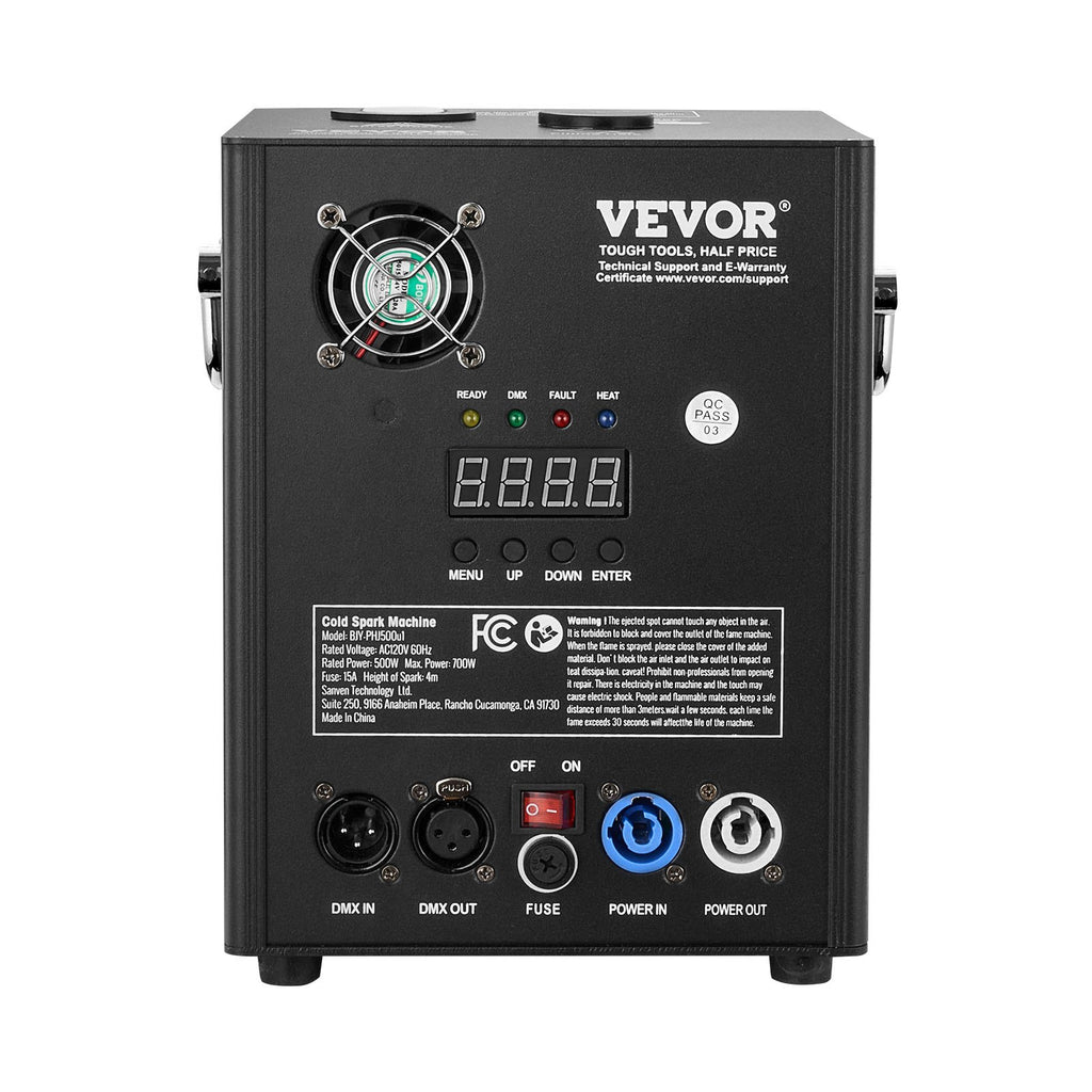 Cold Spark Machine, 500W Output Fireworks Controller, 6.6-13ft