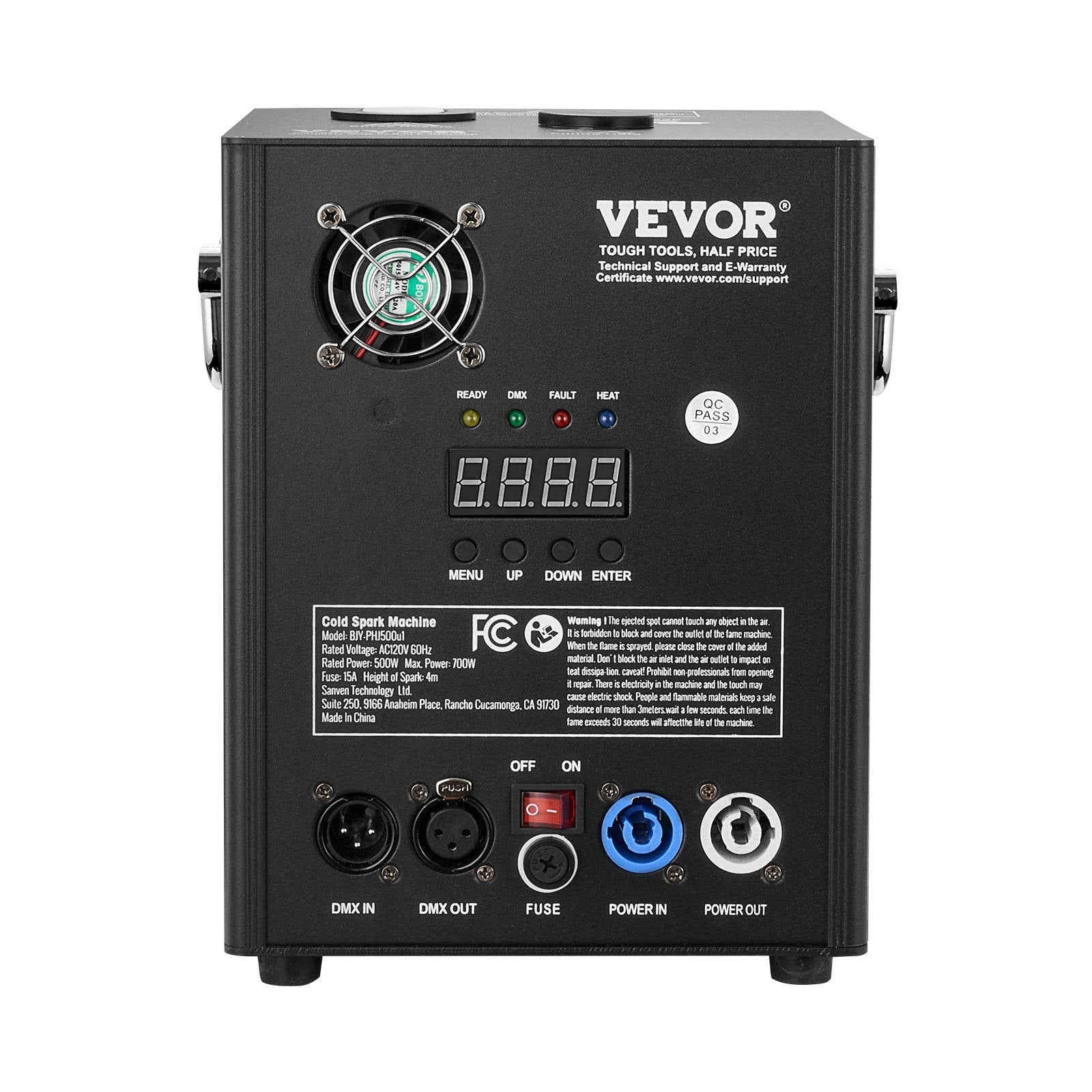 Cold Spark Machine, 500W Output Fireworks Controller, 6.6-13ft