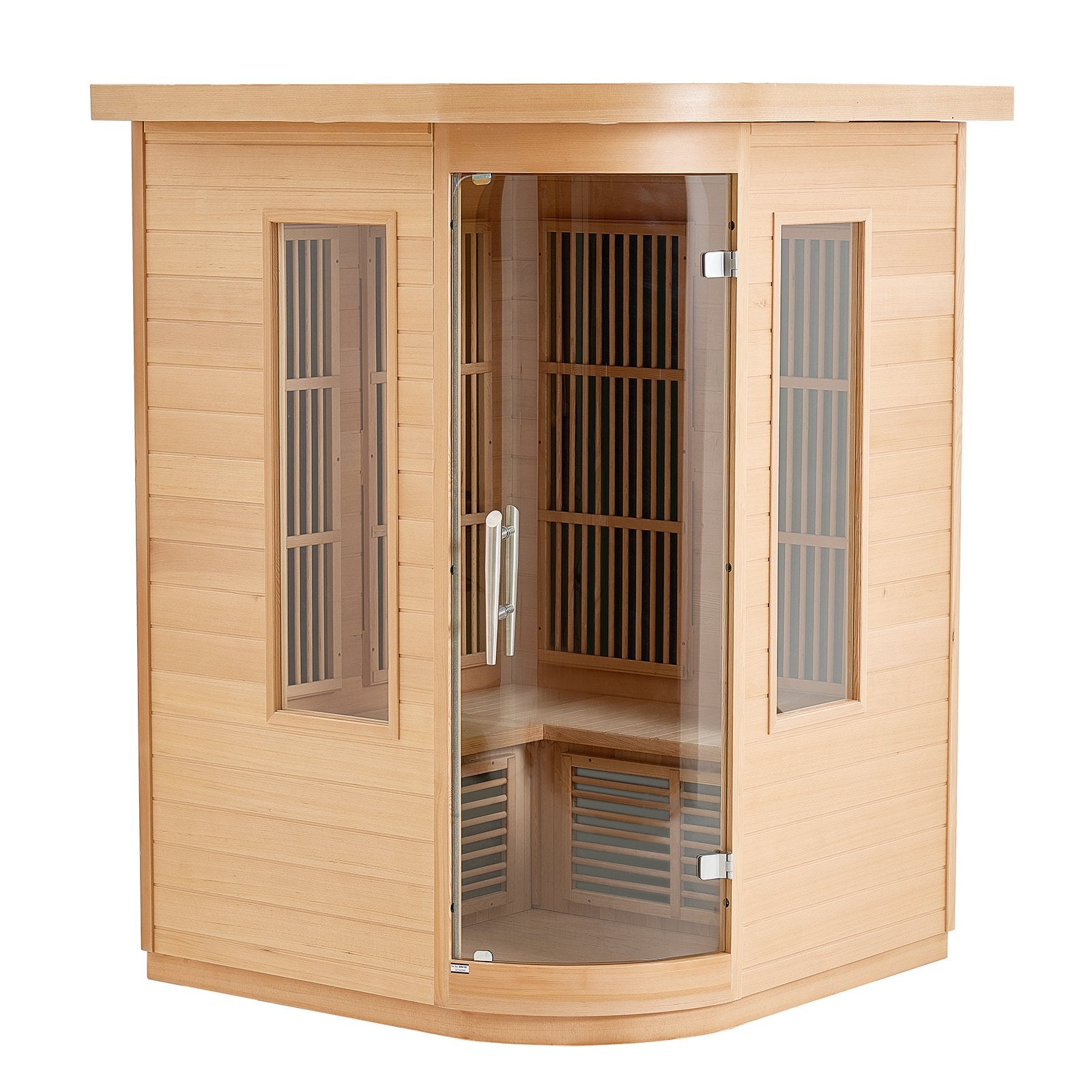 Far Infrared Wooden Sauna, Room Home Sauna Spa for 2 Person, Low EMF