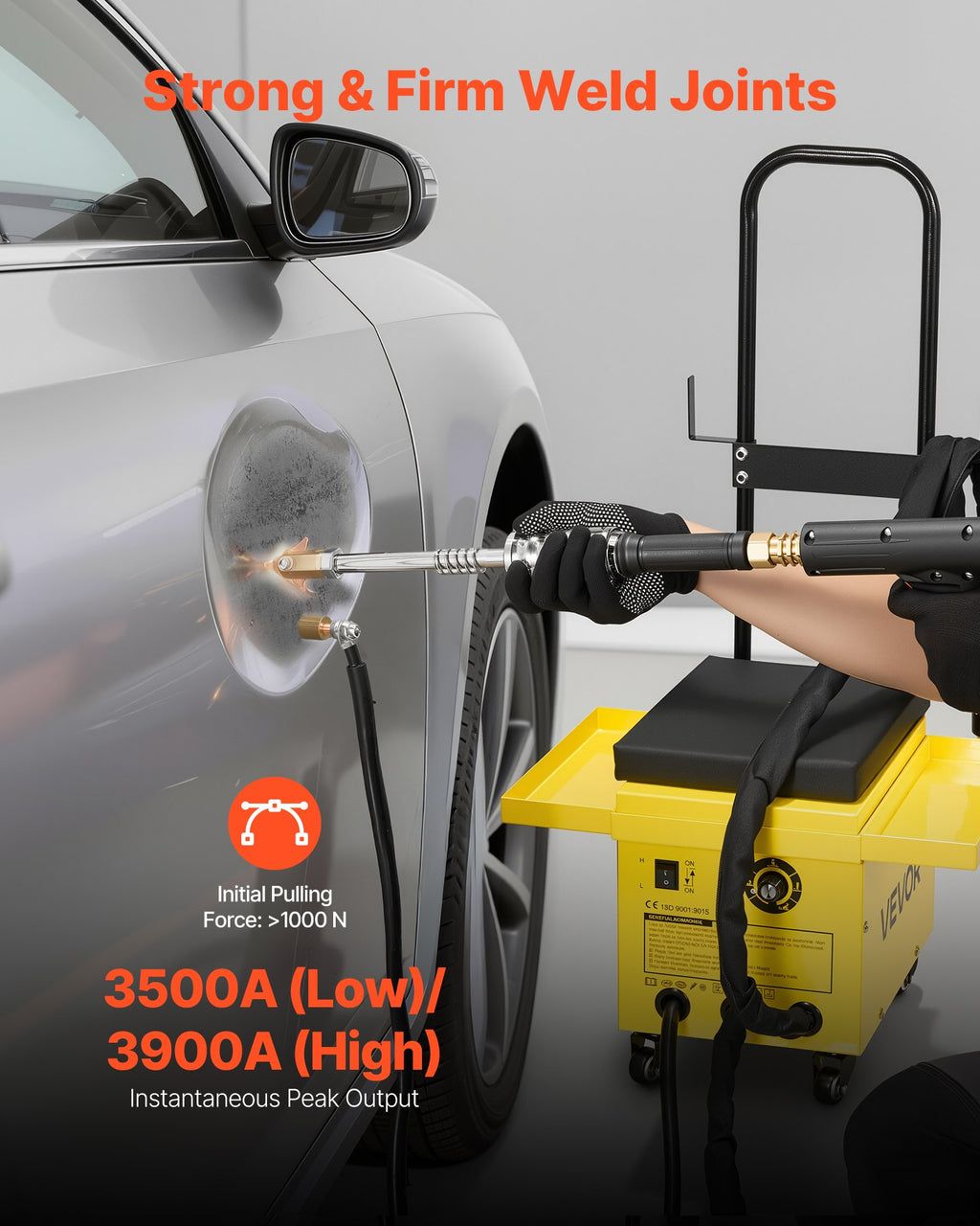 4.5KW Professional Stud Welder Dent Repair Kit with 2 Welding Guns & 6