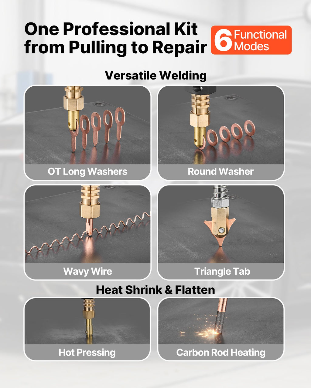 4.5KW Professional Stud Welder Dent Repair Kit with 2 Welding Guns & 6