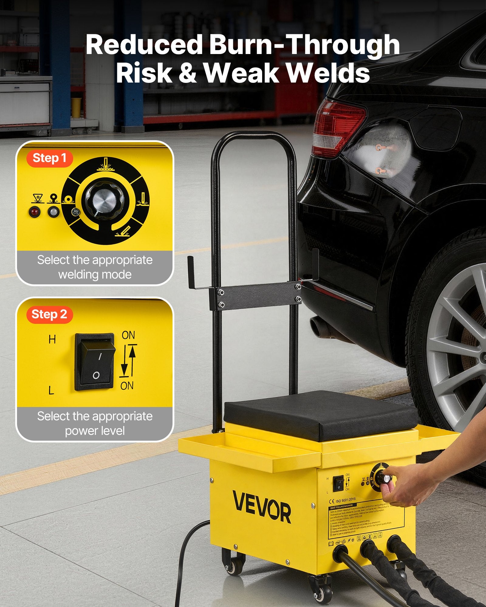 4.5KW Professional Stud Welder Dent Repair Kit with 2 Welding Guns & 6