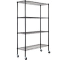 Storage Shelving Unit with Wheels, 4-Tier Adjustable, 700 lbs