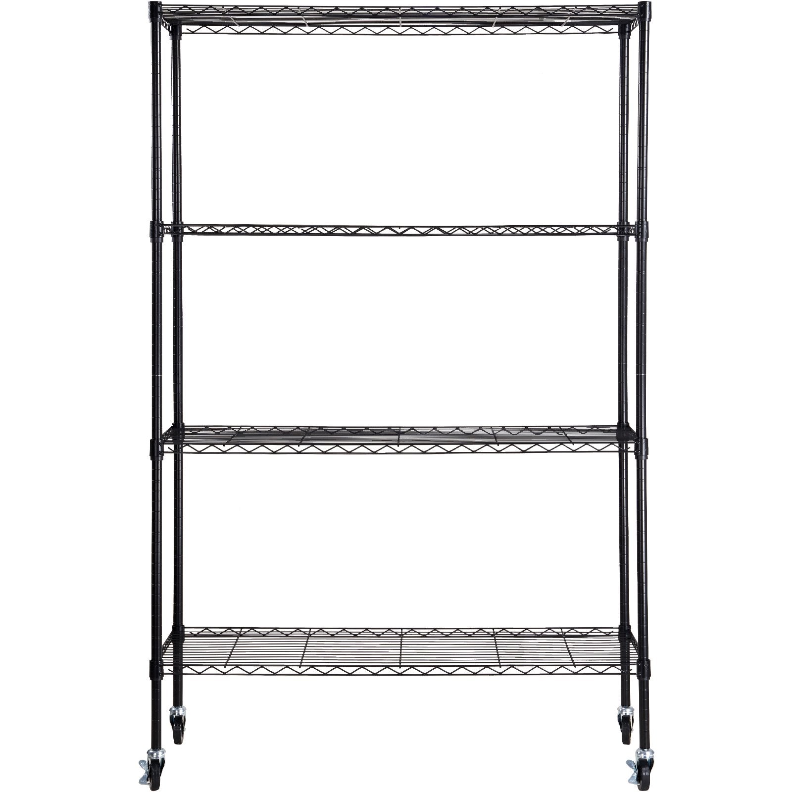 Storage Shelving Unit with Wheels, 4-Tier Adjustable, 700 lbs