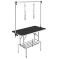 Pet Grooming Table Two Arms with Clamp, 117cm Dog Grooming Station,