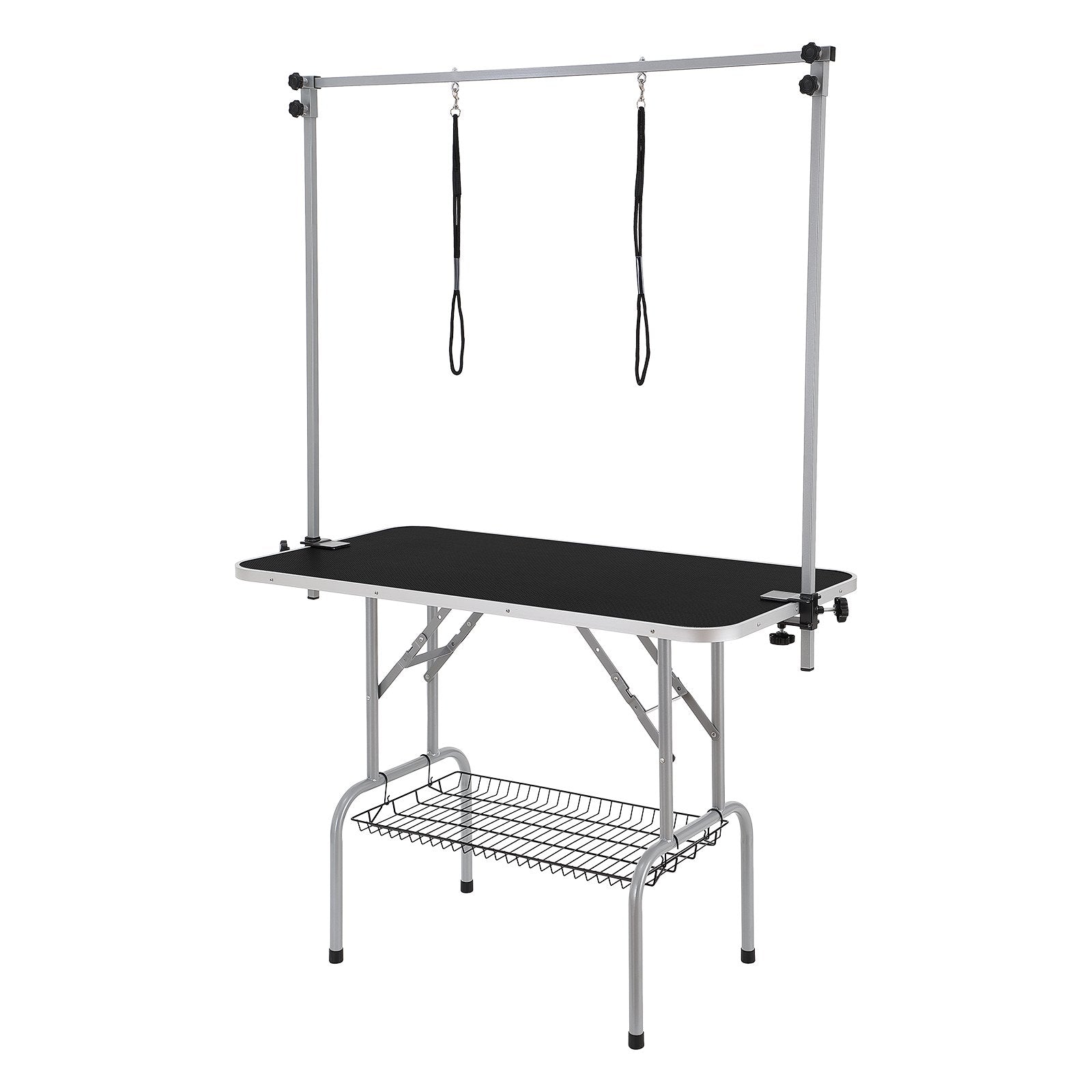 Pet Grooming Table Two Arms with Clamp, 117cm Dog Grooming Station,