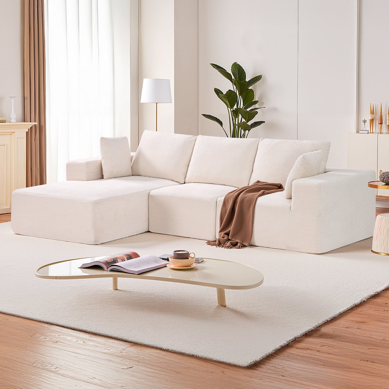 Modular Sectional Sofa, L Shaped Modular Sofa with Chaise, Cloud