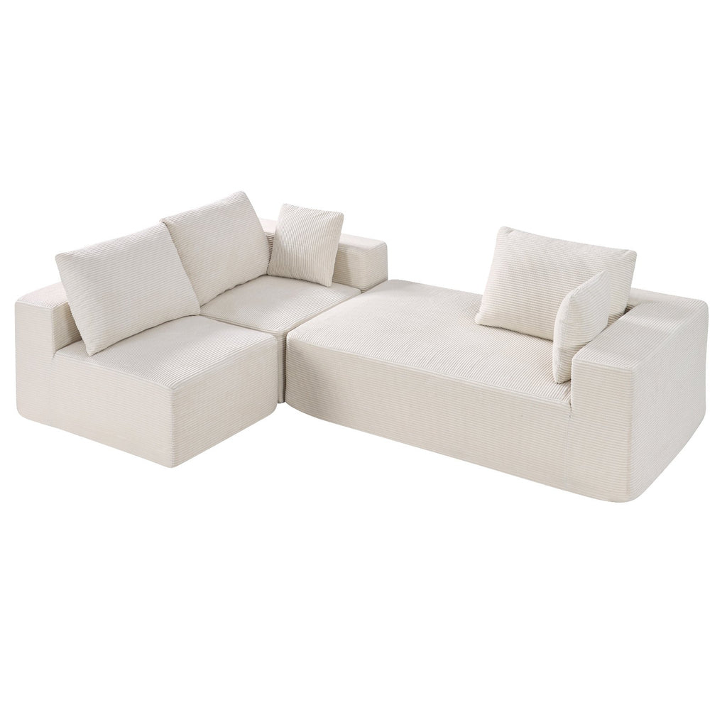 Modular Sectional Sofa, L Shaped Modular Sofa with Chaise, Cloud