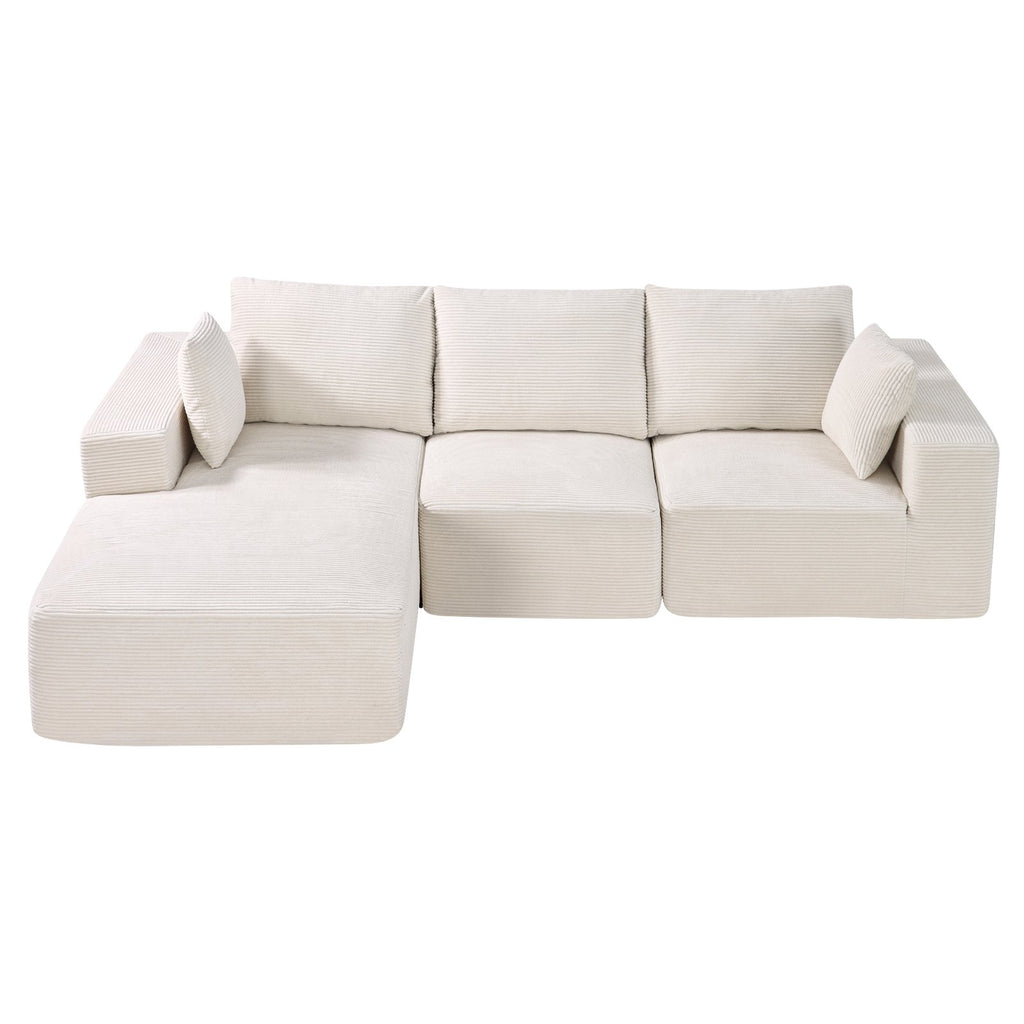 Modular Sectional Sofa, L Shaped Modular Sofa with Chaise, Cloud
