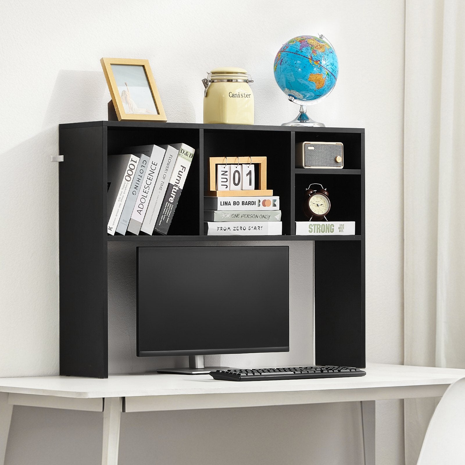 Desktop Bookshelf, 1-Tier Desktop Storage Organizer, 37 x 9.4 x 28.7