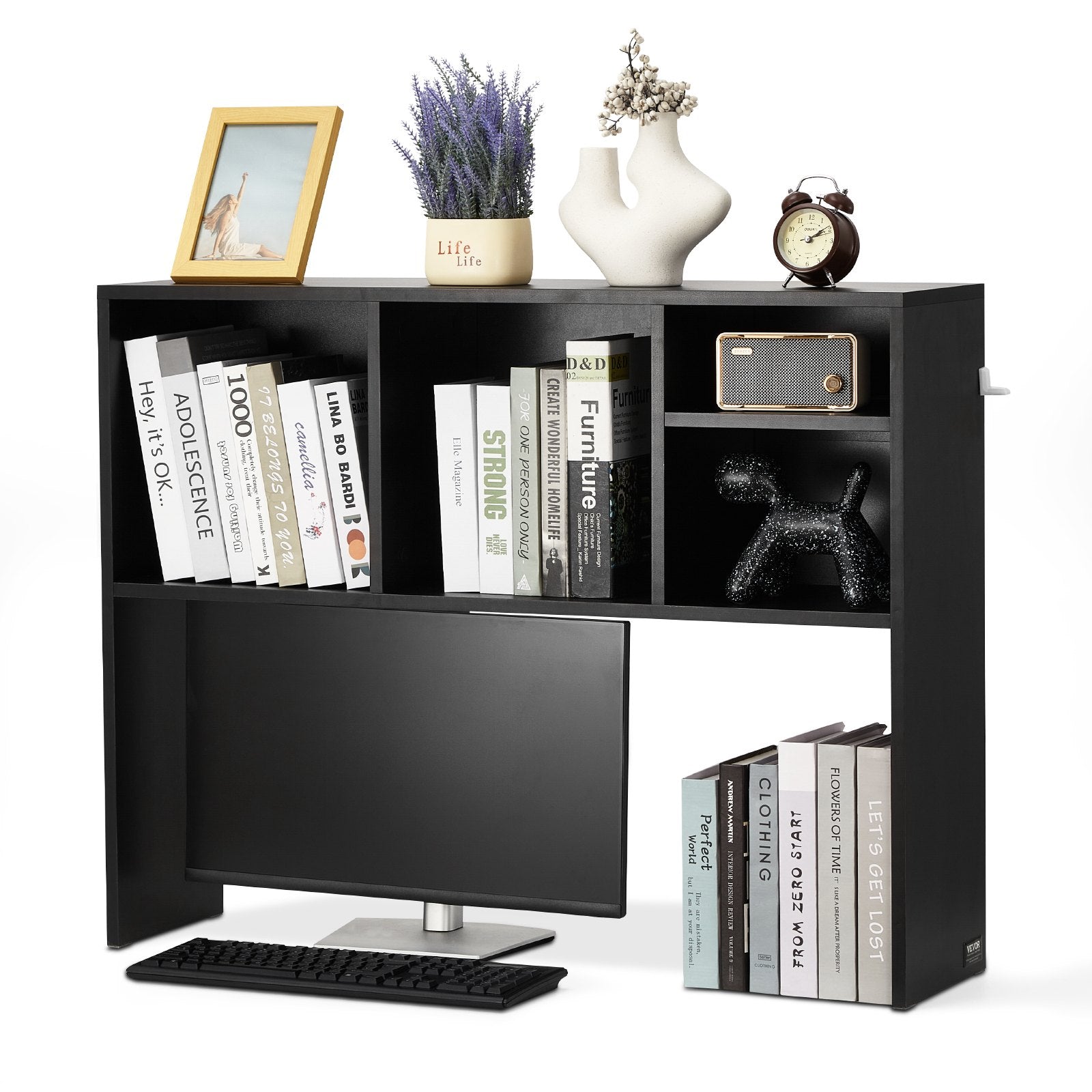 Desktop Bookshelf, 1-Tier Desktop Storage Organizer, 37 x 9.4 x 28.7