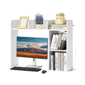 Desktop Bookshelf, 2-Tier Desktop Storage Organizer, 37.2in x 9.5in x