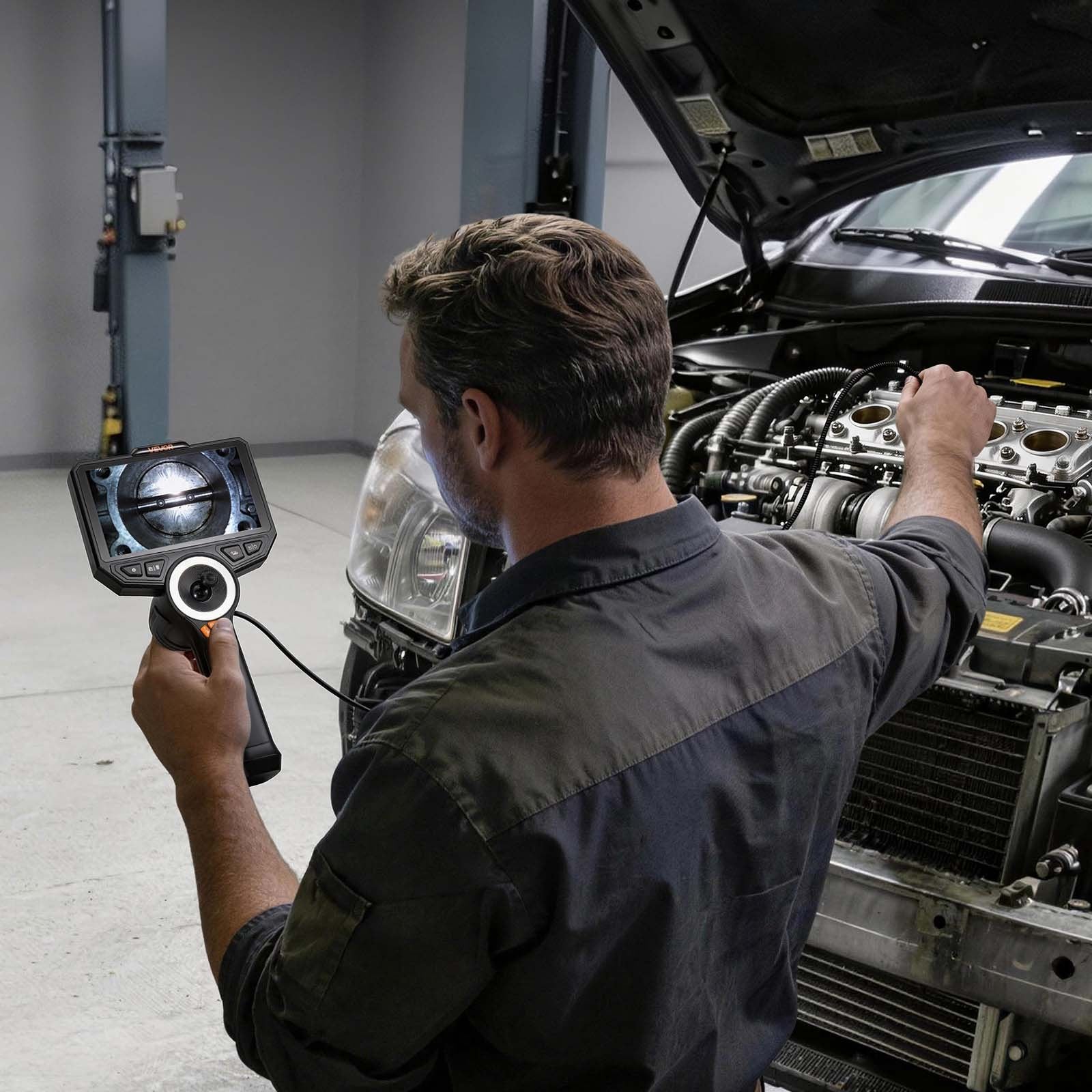 Articulating Borescope with 3.9mm Ultra Slim Lens, 4-Way 360°